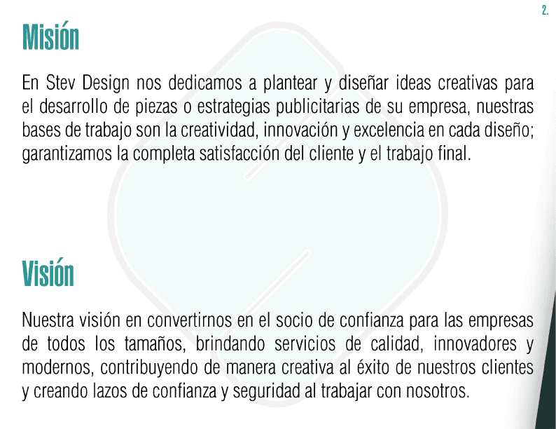 nuestra mision y vision